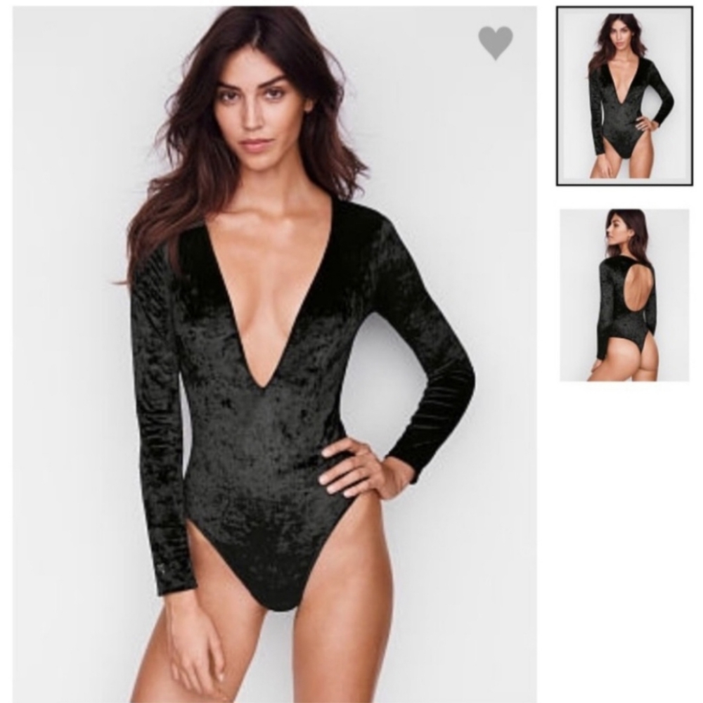 XS Victoria's Secret crushed velvet body suit